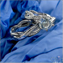 Infinity Symbol Wedding Band CZ .75 TCW Round Pave Set Shank Cubic Zirconia 14K W Gold Band