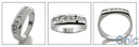 Mens 1.5 Ct Princess Channel Cubic Zirconia CZ Wedding Band