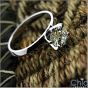 Solitaire 1 Ct Round Knife Shank Tiffany Cubic Zirconia Cz Ring
