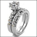 Matching Set 2 Ct Round Cubic Zirconia Cz Ring