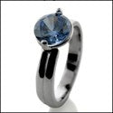 Solitaire 1.75 Round Topaz in Prongs Cubic Zirconia Cz Ring