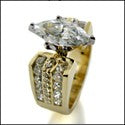 Engagement Marquise 3 Ct Channel Ct Pave Cubic Zirconia Cz Ring