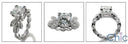 Eternity 2 Ct Rounded Cushion Eternity Leaves Cubic Zirconia Cz Ring