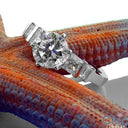 Engagement Round 1 Ct Cneter Ct channel Cubic Zirconia Cz Ring