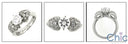 Estate 1 Carat Round Diamond Cubic Zirconia Engagement Ring 14K White Gold