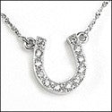 Cubic Zirconia Cz Horse Shoe Pendant