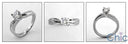 Engagement .60 Round CZ Channel Round Cubic Zirconia Cz Ring