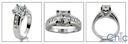 Engagement 1 Ct Royal Asscher Lucida Style Cubic Zirconia Cz Ring