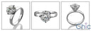 Solitaire 1.5 Round Cubic Zirconia  4 Prong 3mm Band Ring 14k White Gold