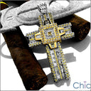 Canary Ct Diamond Two Tone Cross