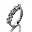 Wedding 5 Round Stone 1 Ct . Cubic Zirconia CZ Band 