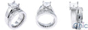 Matching Set Solitaire Princess 1.25 Center Eternity Channel Cubic Zirconia Cz Ring