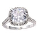 Engagement 3.5 Ct Cushion Pave Cubic Zirconia Cz Ring