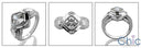 Estate 1.5 Princess in Bezel Cubic Zirconia Cz Ring