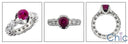 Eternity Ruby 1 Ct Round Center Eternity Cubic Zirconia Cz Ring