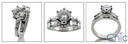 Matching Set 1 Ct Round Center Channel Baguettes Curved Cubic Zirconia Cz Ring