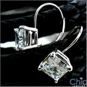Princess Lever back Cubic Zirconia CZ Earrings