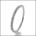 Wedding .50 TCW Round Micro Pave Cubic Zirconia CZ Band 