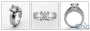 Solitaire 1.5 Ct Princess Square Center Cubic Zirconia Cz Ring