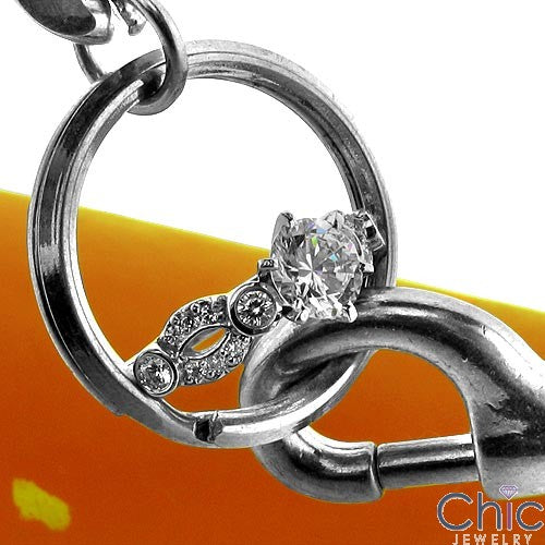 Engagement Round Brilliant 1 Ct Center 6 Prong Bezel Pave Cubic Zirconia Cz Ring