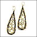 18k Yellow Gold Ct Lea r Cubic Zirconia CZ Earrings