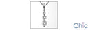 Cubic Zirconia Cz .85 TCW 3 Round Drop Pendant