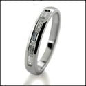 Wedding Baguettes in Channel TCW 1.0 Cubic Zirconia CZ Band 