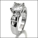 Engagement Princess 1 Ct Center Channel Cubic Zirconia Cz Ring