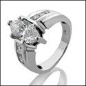 Engagement 2 Ct Marquise Cubic Zirconia Cz Ring