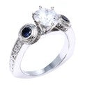 Anniversary 2 Ct Round Sapphire Cubic Zirconia Cz Ring