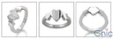 Promise Ring With Hearts 14K White Gold