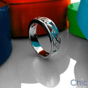 Mens .15 TCW Bezel Round Cubic Zirconia CZ Wedding Band