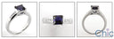 Anniversary 1 Ct Princess Center Channel Cubic Zirconia Cz Ring