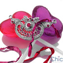 Cubic Zirconia Cz Ruby Ct Diamond Bezel Pave Antique Pendant