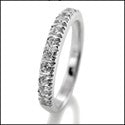 Wedding .25 TCW Round Stone Pave Set Cubic Zirconia CZ Band 