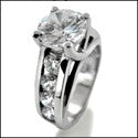 Engagement 2 Ct Round Brilliant Lucida Style Cubic Zirconia Cz Ring