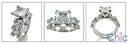 Engagement 2 Ct Princess Center Channel Baguettes Cubic Zirconia Cz Ring
