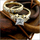 Engagement Princess 1 Ct channel Cubic Zirconia Cz Ring