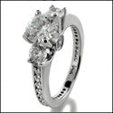 Eternity 0.85 Round Center Eternity Cubic Zirconia Cz Ring