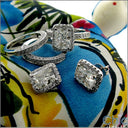6 Ct Radiant Cubic Zirconia CZ Earrings
