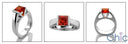 Anniversary Orange Princess Channel Cubic Zirconia Cz Ring