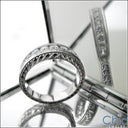 Wedding Round 1 Ct Channel HCt Engraved Cubic Zirconia CZ Band