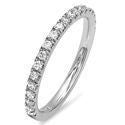 Wedding 0.50 TCW Half Way Pave Cubic Zirconia Band