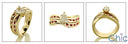 Matching Set 0.75 Pear Center Ruby Ct Diamond Channel Cubic Zirconia Cz Ring