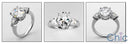 3 Stone 3 Ct . Oval .50 Pear Cubic Zirconia Cz Ring