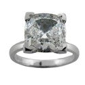 Solitaire 3 Ct Square Cushion Single Stone Cubic Zirconia Cz Ring