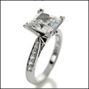 Engagement Ca dral 2 Ct Princess Center Pave Cubic Zirconia Cz Ring