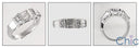 Wedding 1 Ct Baguette Ct round Channel Cubic Zirconia CZ Band 