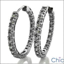 2.75 Ct Round Hoops Cubic Zirconia CZ Earrings
