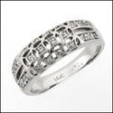 Fine Jewelry .30 TCW Pave Wedding Cubic Zirconia Cz Ring